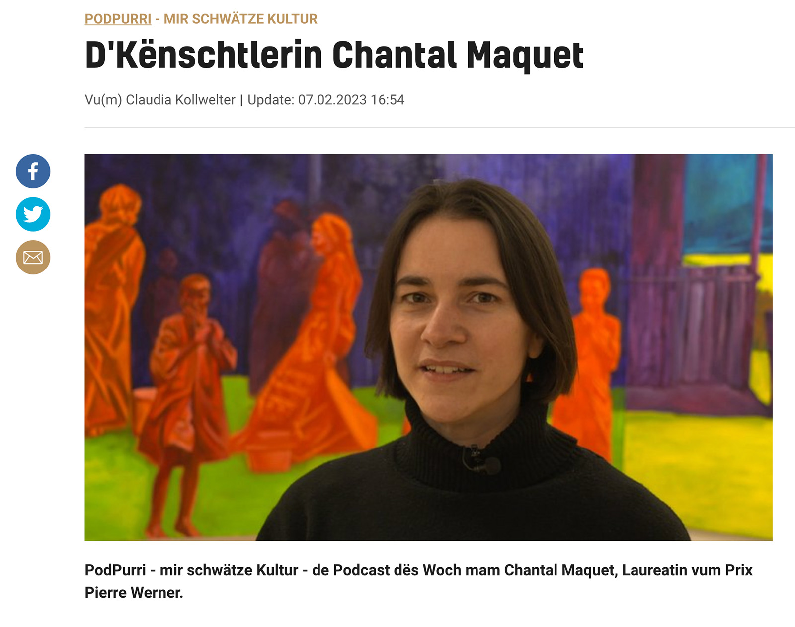 News of Reuter Bausch Art Gallery PodPurri - mir schwtze Kultur